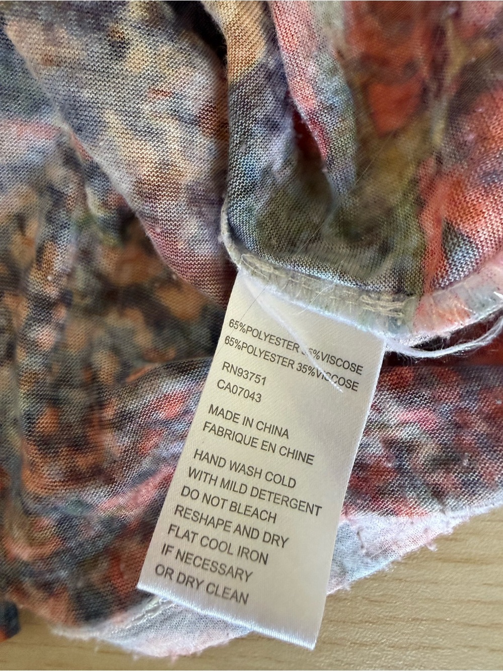 Y2K Rhinestone Mesh Top Abstract Print - Picture 5 of 5